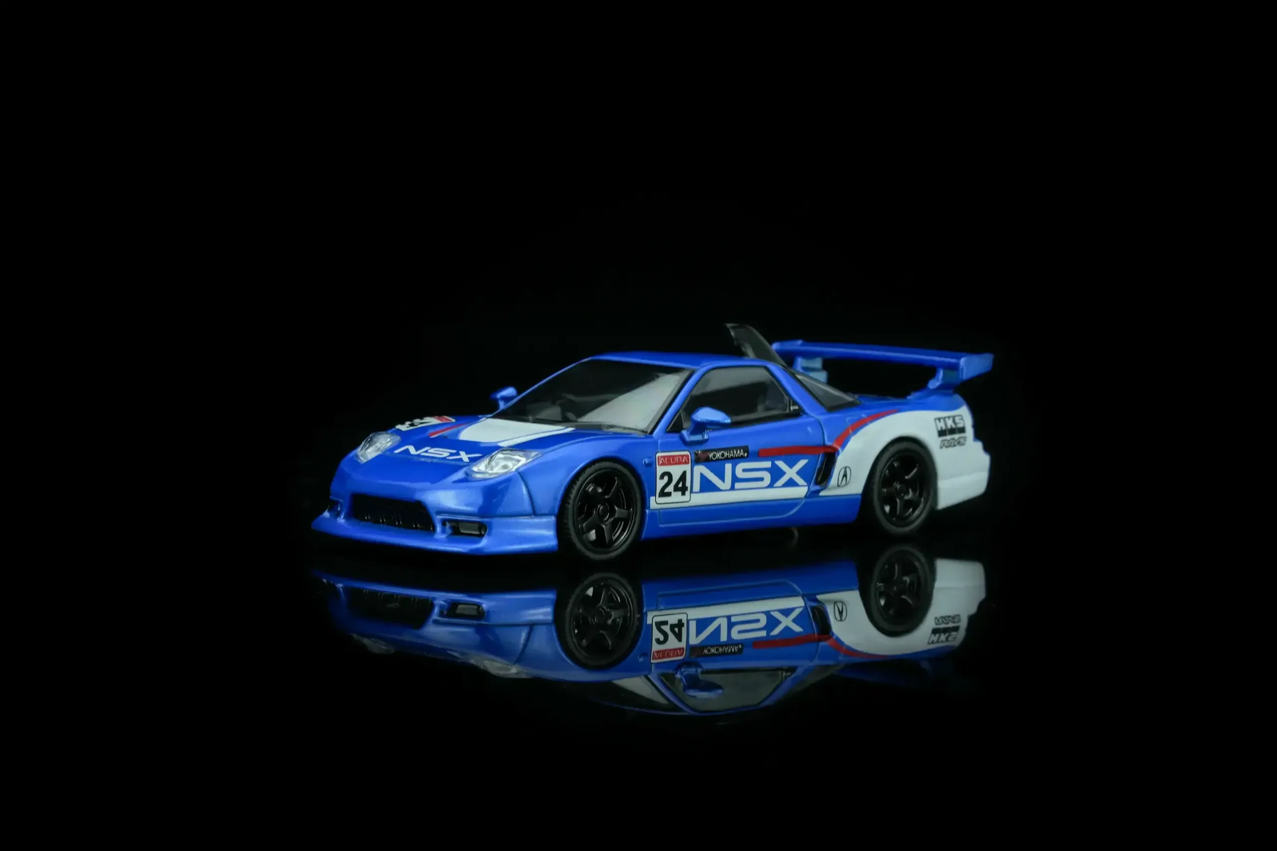 Honda NSX-R Custom GT Look Blue & White Racing Livery 1:64 MOTORHELIX