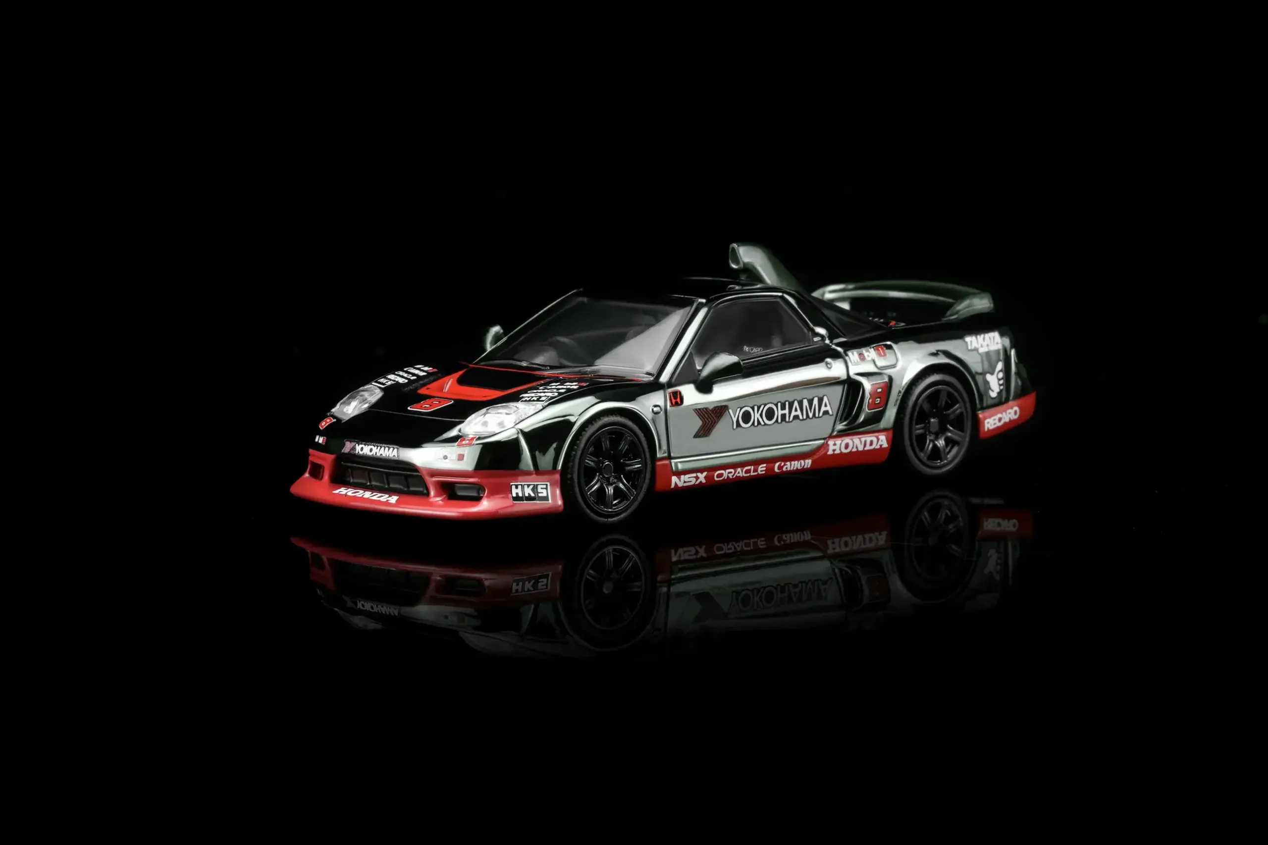 Honda NSX-R Custom GT Look Customized Electroplating Gun Gray 1:64 MOTORHELIX